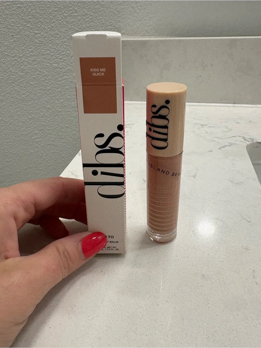 DIBS. Glossy Balm Lip Gloss in KISS me Quick- NEW